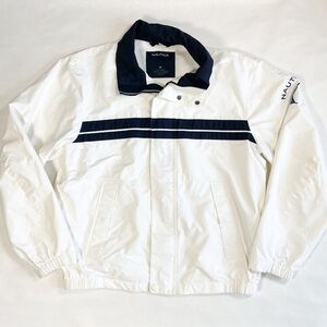 Vintage Nautica White and Navy Sailing Jacket